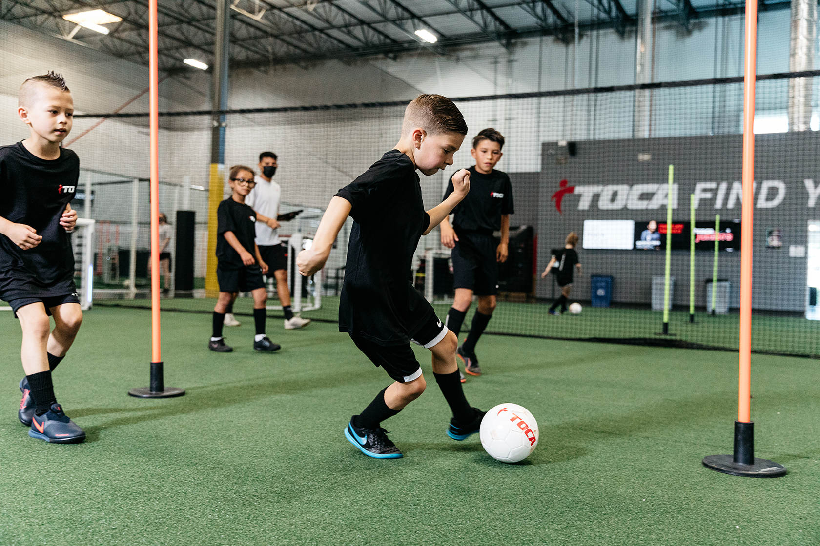 Group of boys in a soccer camp